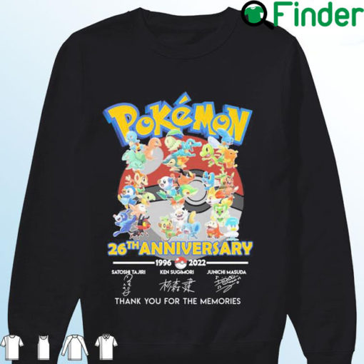 26th Anniversary 1996 2022 Pokemon Movie Thank You For The Memories Sweatshirt