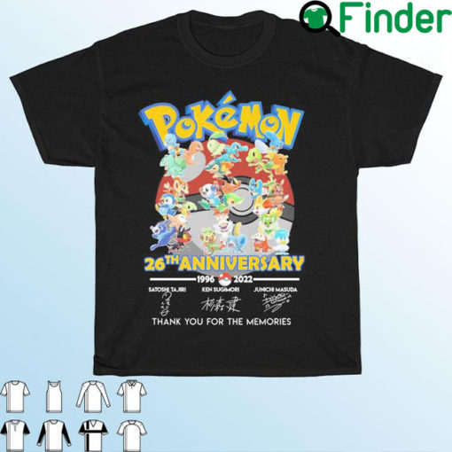 26th Anniversary 1996 2022 Pokemon Movie Thank You For The Memories T Shirt