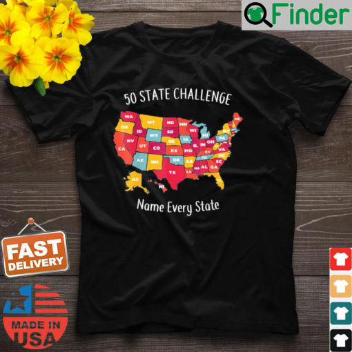 50 State Challenge Name Every US State Shirt