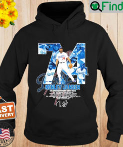 74 Kenley Jansen Los Angeles Dodgers 2010 2021 Signatures Hoodie