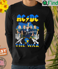 Ac Dc Stop The War Ukraine Flag Strong Hand Sweatshirt