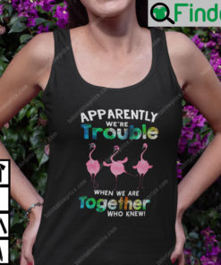 Apparently We Are Trouble When We Are Together Flamingo Tank Top