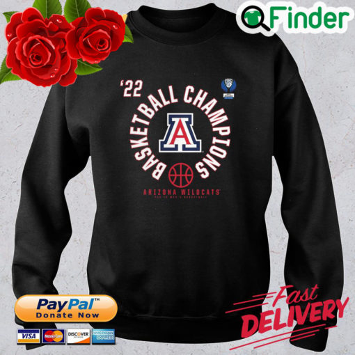 Arizona Wildcats 2022 PAC 12 Mens Basketball Champions Sweatshirt