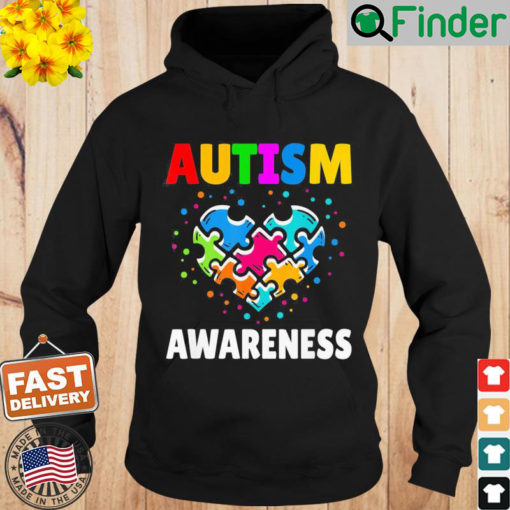 Autism Awareness Heart Puzzle Kindness Hoodie