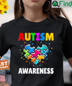 Autism Awareness Heart Puzzle Kindness Shirt