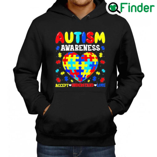 Awesome Autism Puzzle Heart Love Accept Understand Autism Awareness Hoodie