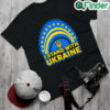 Awesome I Stand With Ukraine Ukrainian Rainbow Flag T Shirt