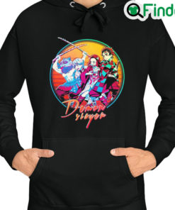 Awesome Kimetsu No Yaiba Demon Slayer Retro Vintage Hoodie