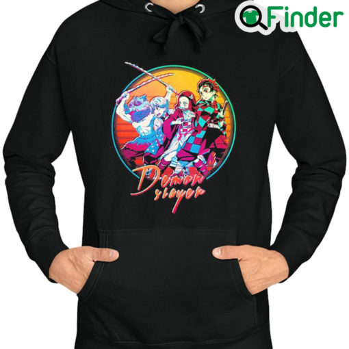 Awesome Kimetsu No Yaiba Demon Slayer Retro Vintage Hoodie