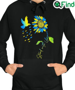 Awesome Peace in Ukraine Dove Stand with Ukraine. Sunflower Ukraine Hoodie