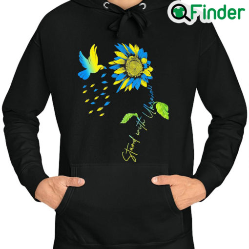 Awesome Peace in Ukraine Dove Stand with Ukraine. Sunflower Ukraine Hoodie