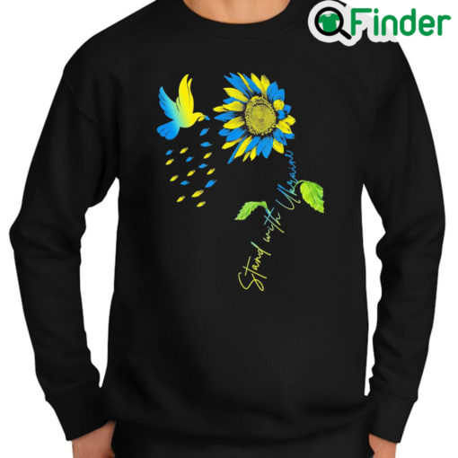 Awesome Peace in Ukraine Dove Stand with Ukraine. Sunflower Ukraine Sweatshirt