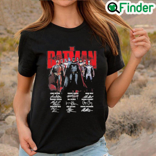 Awesome The Batman Lewis Wilson Robert Lowery Adam West signatures T shirt