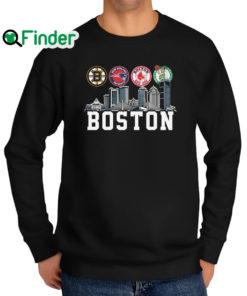 Awesome boston Bruins And New England Patriots and Boston Red Sox Boston Celtics Boston City Sweatshirt