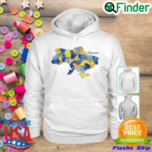 Awesome i Stand With Ukraine Ukrainian Map Watercolor Peace Ukraine Hoodie