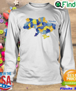 Awesome i Stand With Ukraine Ukrainian Map Watercolor Peace Ukraine Sweatshirt