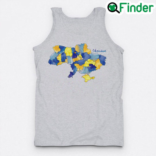 Awesome i Stand With Ukraine Ukrainian Map Watercolor Peace Ukraine Tank Top