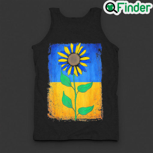 Awesome sunflower Ukraine Flag vintage shirt I Stand With Ukraine Peace Ukraine Tank Top