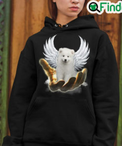 BEST Golden Hand Heaven Wings Samoyed 2d hoodie