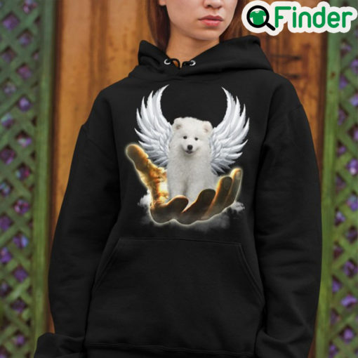 BEST Golden Hand Heaven Wings Samoyed 2d hoodie