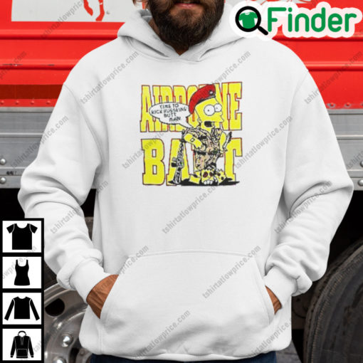 Bart Simpson Time To Kick Husseins Butt Man Hoodie