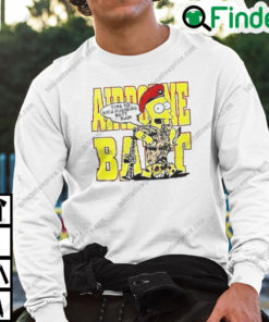 Bart Simpson Time To Kick Husseins Butt Man Sweatshirt