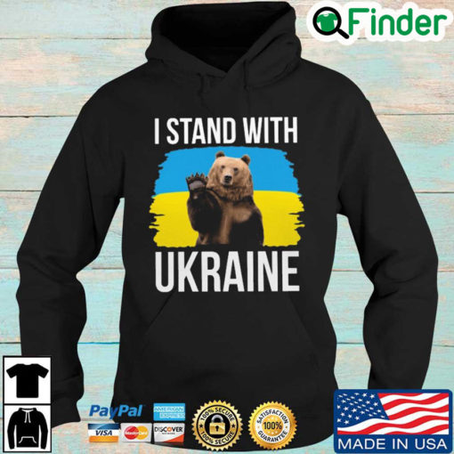 Bear I stand with Ukraine Hoodie