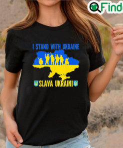 Best I Stand With Ukraine Slava Ukraini Glory to Ukraine Support Love Ukraine T Shirt