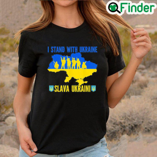 Best I Stand With Ukraine Slava Ukraini Glory to Ukraine Support Love Ukraine T Shirt