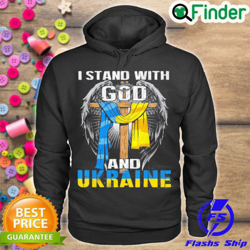 Best support Ukraine I Stand With God And Ukraine Flag Fuck Putin Hoodie