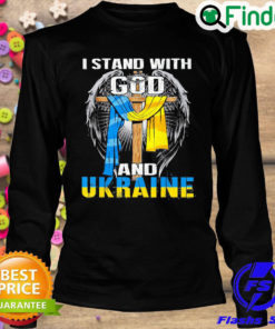 Best support Ukraine I Stand With God And Ukraine Flag Fuck Putin Sweatshirt