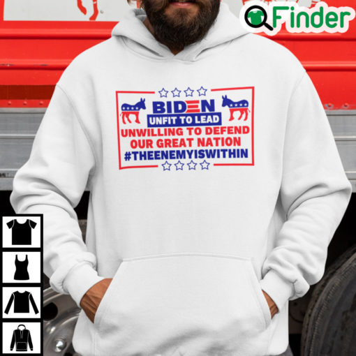 Biden Unfit To Lead Unwilling To Defend Our Great Nation Hoodie