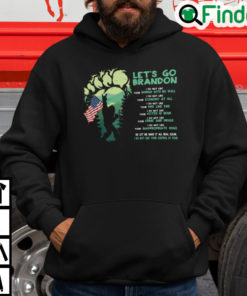 Big Foot Lets Go Brandon I Do Not Like You Border With No Wall Hoodie