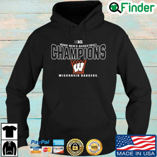 Big Ten 2022 Mens Basketball Champions Wisconsin Baggage Hoodie