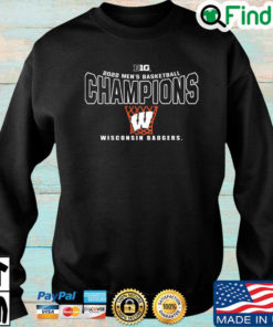 Big Ten 2022 Mens Basketball Champions Wisconsin Baggage Sweatshirt