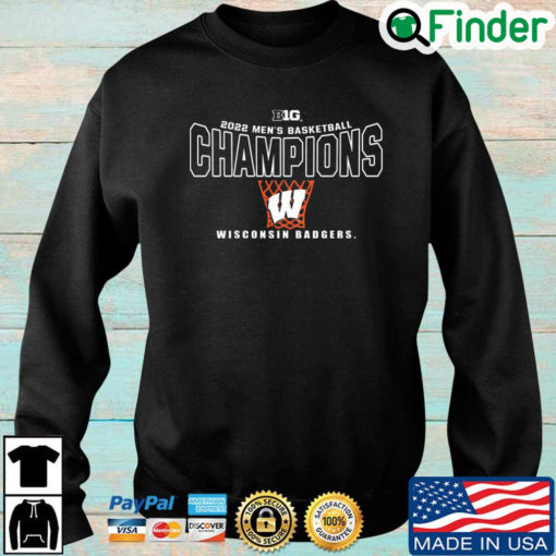 Big Ten 2022 Mens Basketball Champions Wisconsin Baggage Sweatshirt