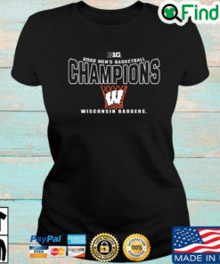 Big Ten 2022 Mens Basketball Champions Wisconsin Baggage T Shirt