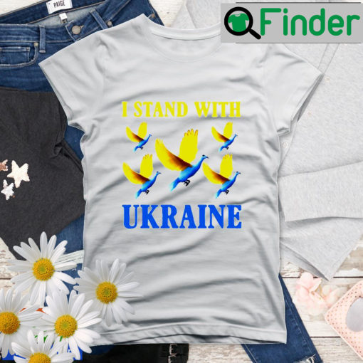 Bird Peace I Stand With Ukraine Flag Shirt