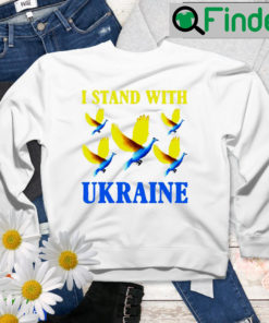 Bird Peace I Stand With Ukraine Flag Sweatshirt