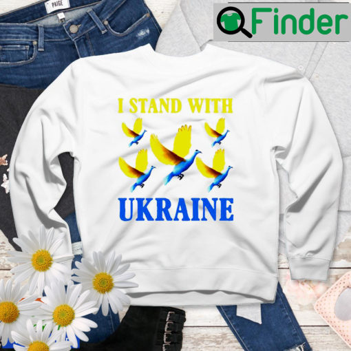 Bird Peace I Stand With Ukraine Flag Sweatshirt