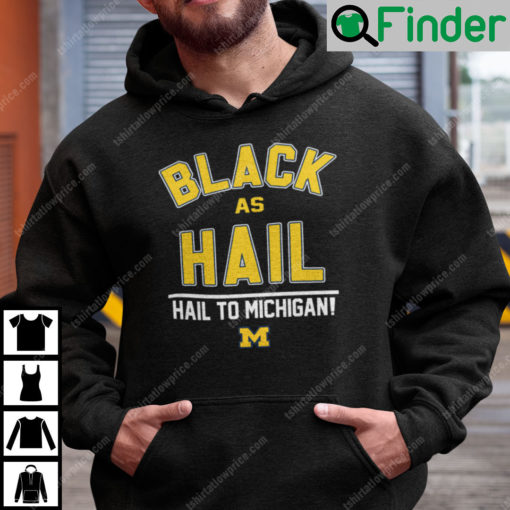 Black As Hail Hoodie Hail To Michigan