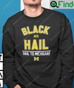 Black As Hail Sweatshirt Hail To Michigan