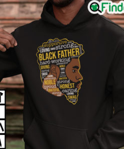 Black Father Hard Working Giving Awesome Happy Fathers Day Hoodie