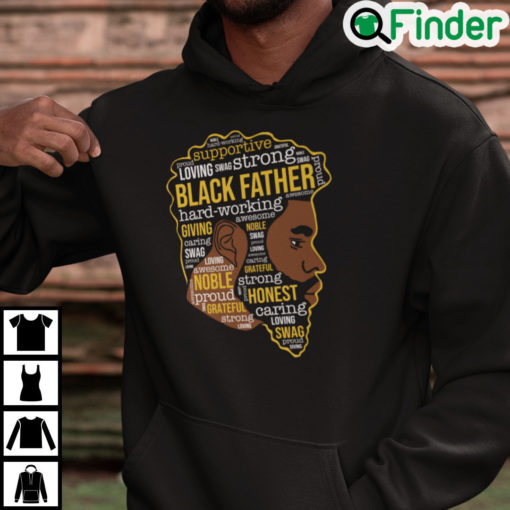 Black Father Hard Working Giving Awesome Happy Fathers Day Hoodie