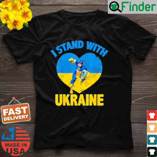 Captain Ukraine Support Ukrainian Flag I Stand With Ukraine Shirt