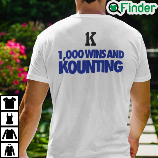 Coach K 1000 Wins And Kounting Shirt