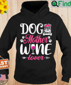 Cute Dog Mother Wine Lover Schnauzer Dog Mothers Day Hoodie