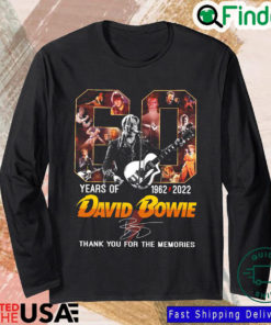 David Bowie 1962 2022 Signature Thank You For The Memories Sweatshirt