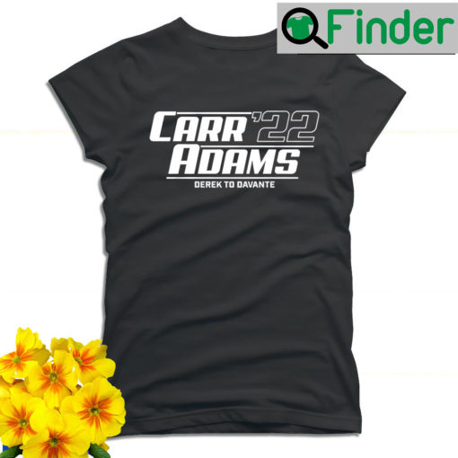 Derek Carr and Davante Adams 2022 Derek to Davante T shirt