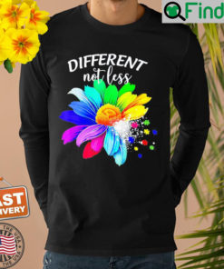 Different Not Less Sunflower Autism Puzzle Awareness Month Sweatshirt